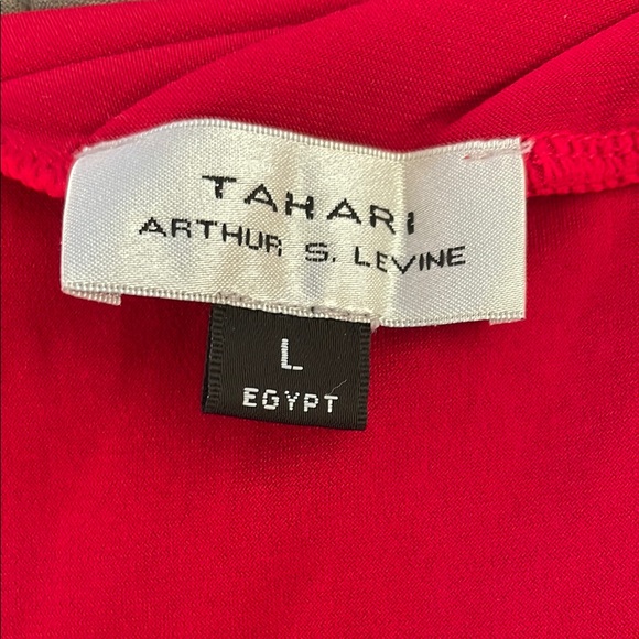 Tahari Red Ruched Tank Top - Picture 4 of 9